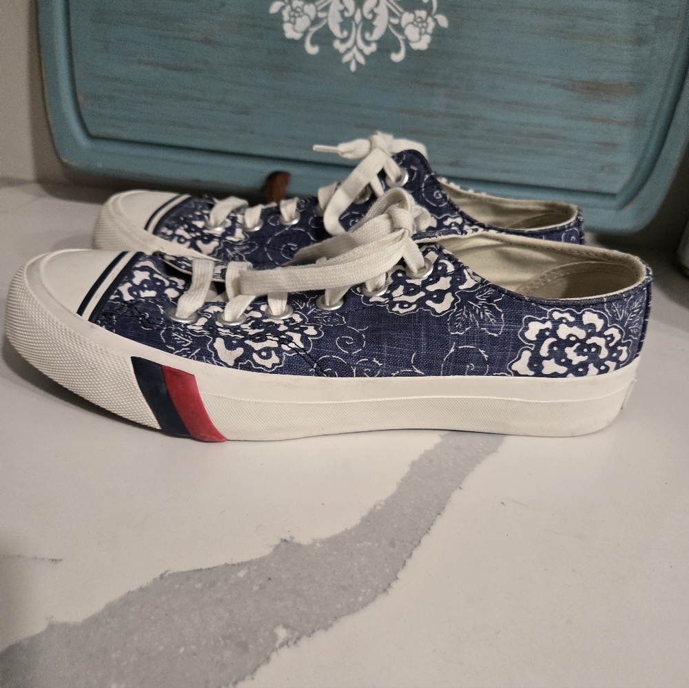 Pro Keds Navy Floral Canvas Sneakers